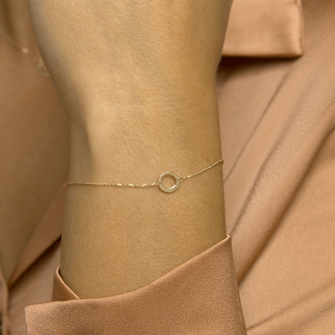 bracelet round 16.5 - 17.5 - 18.5 cm 14K yellow gold