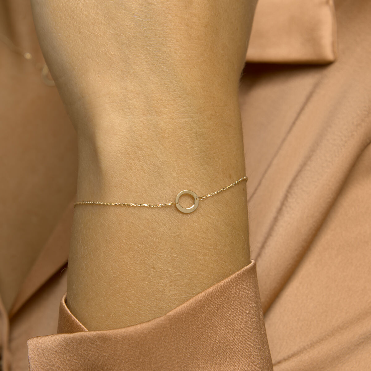 armband rond 16,5 - 17,5 - 18,5 cm 14K geelgoud