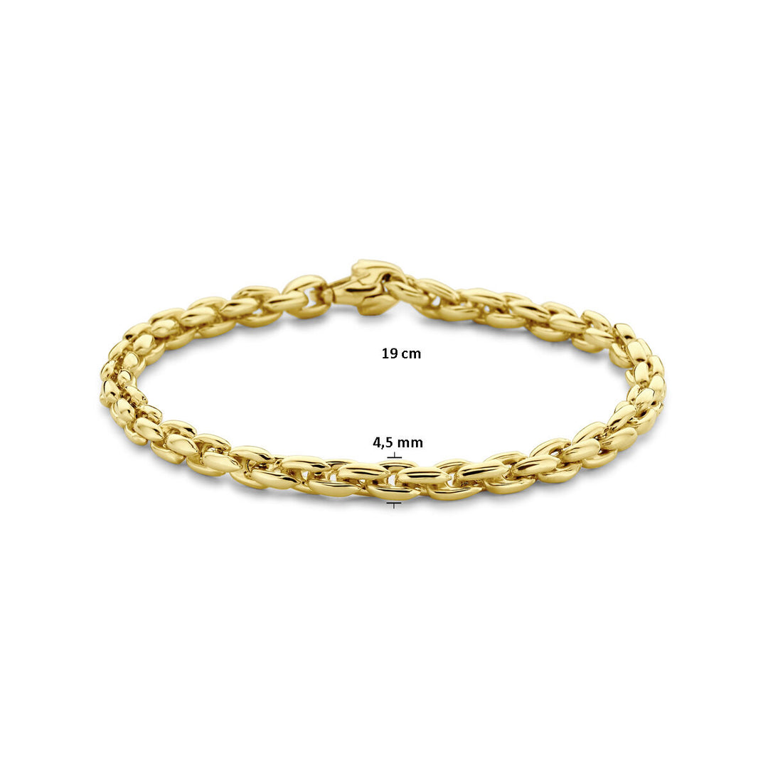 Armband Fantasieglied 4,5 mm 19 cm 14K Gelbgold