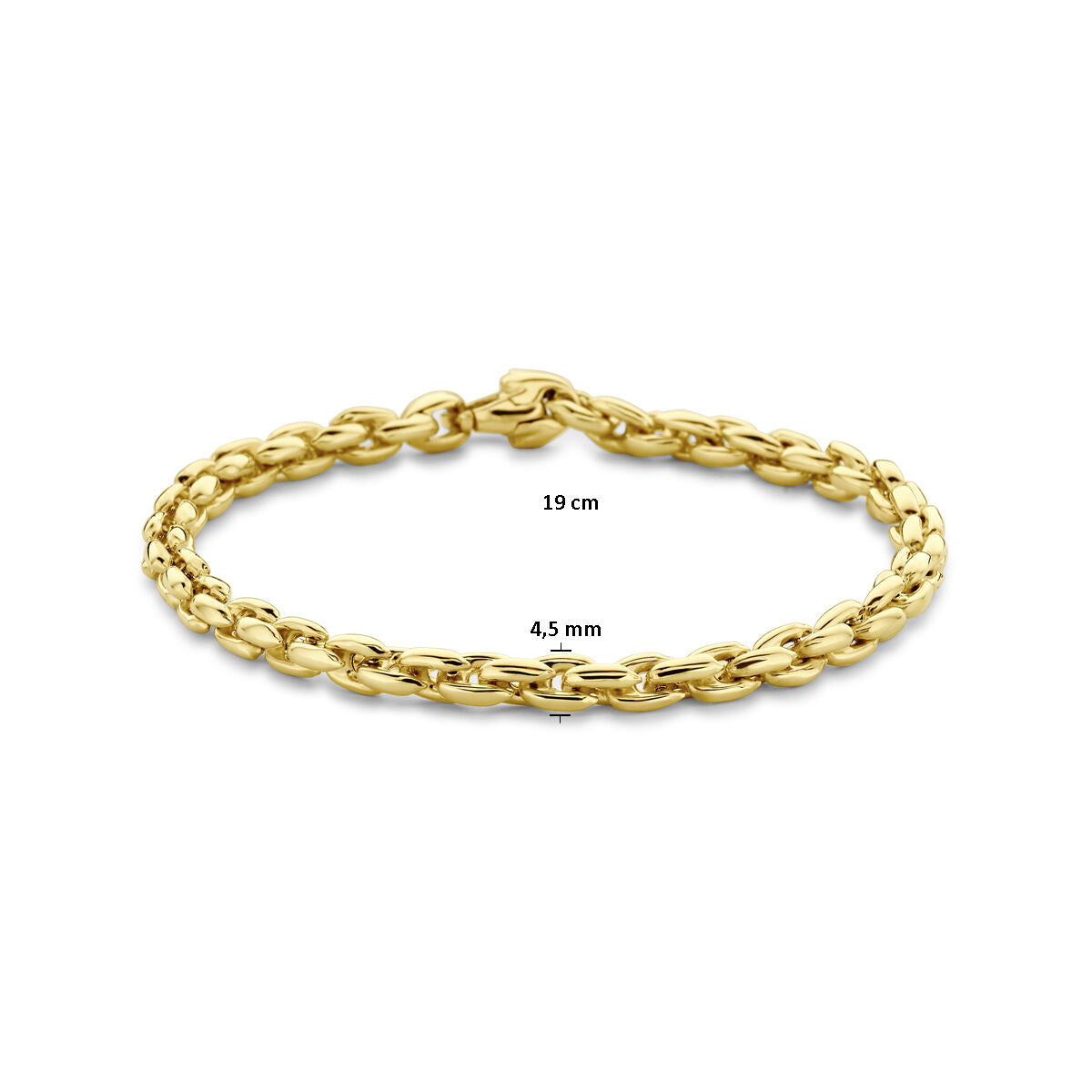 armband fantasie schakel 4,5 mm 19 cm 14K geelgoud