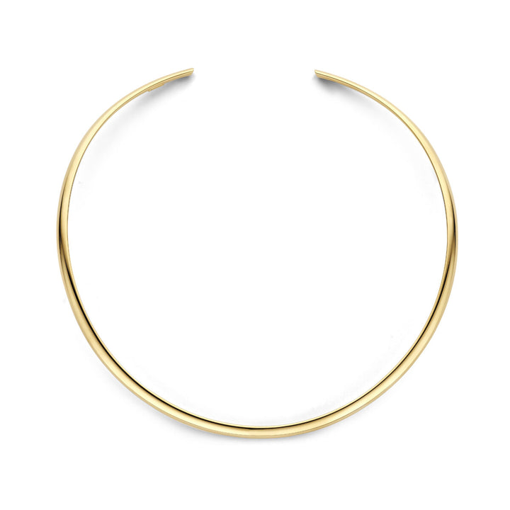 collier spang ovale buis 14K geelgoud