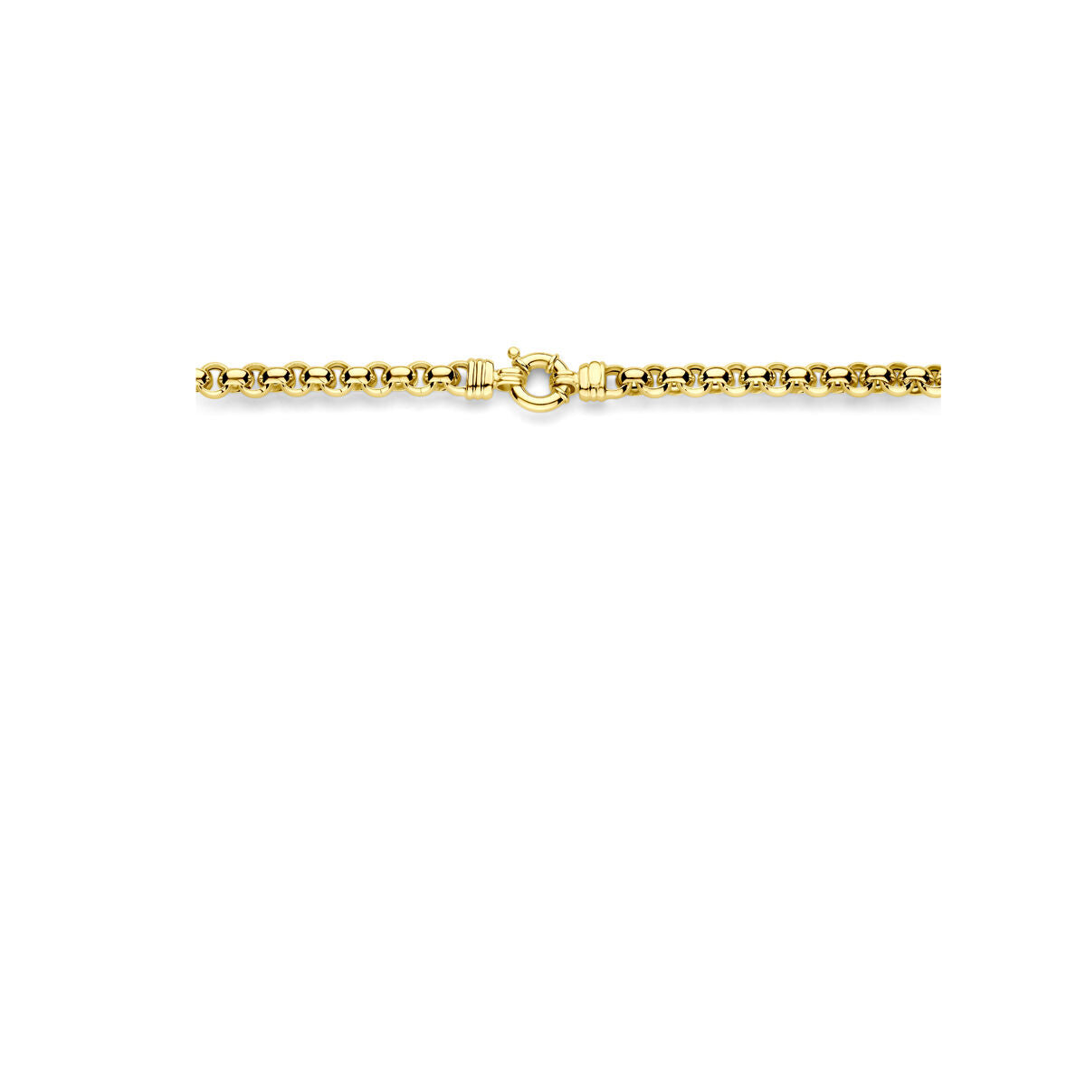 collier jasseron 7 mm 45 cm 14K geelgoud