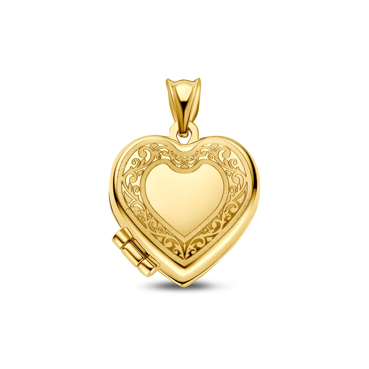 medaillon hartje gravure 14K geelgoud