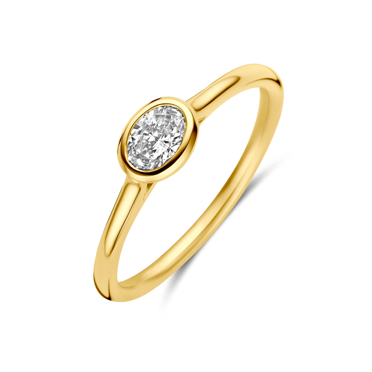 ring diamant 14K geelgoud