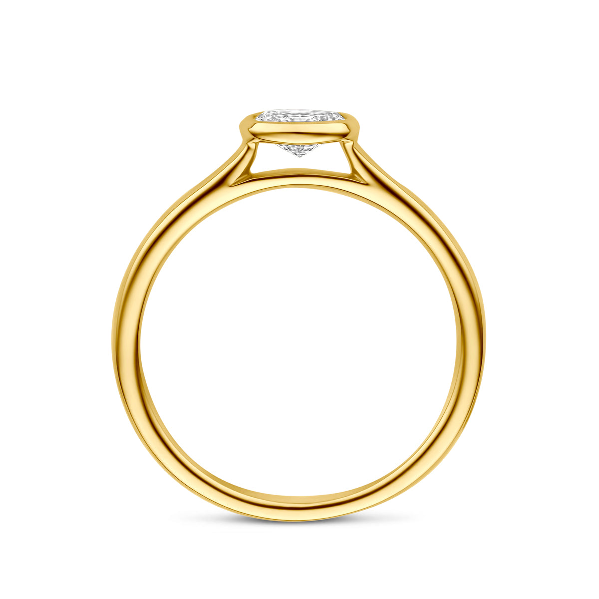 ring diamant 14K geelgoud