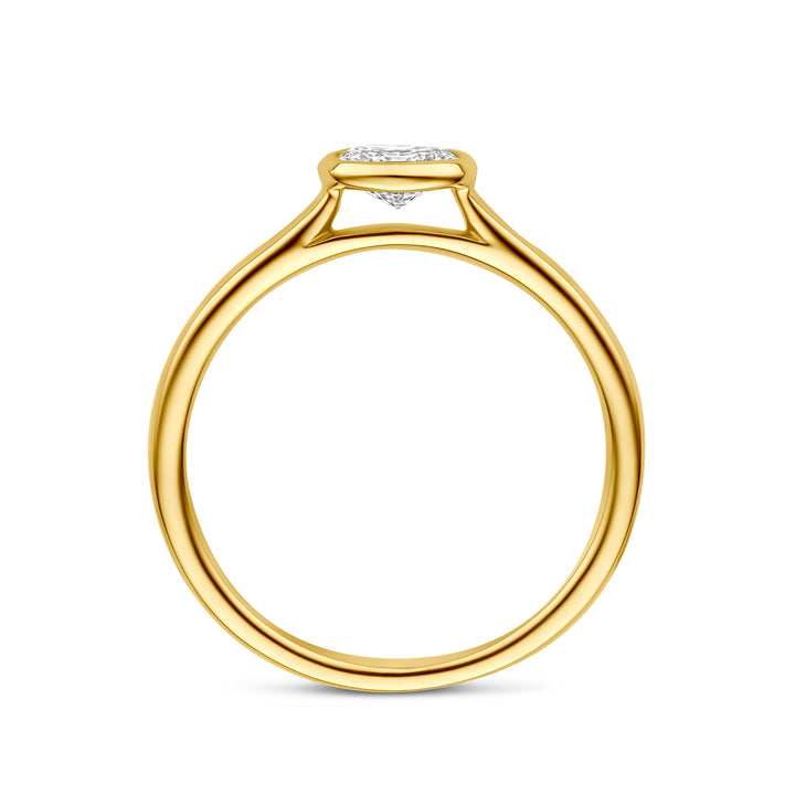 ring diamant 14K geelgoud