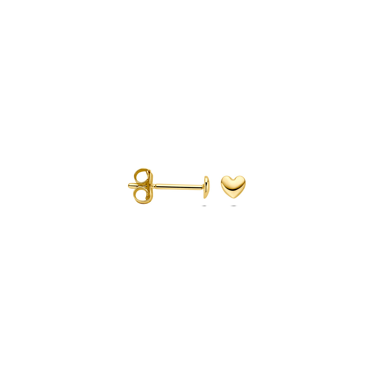 oorknoppen hartje 14K geelgoud