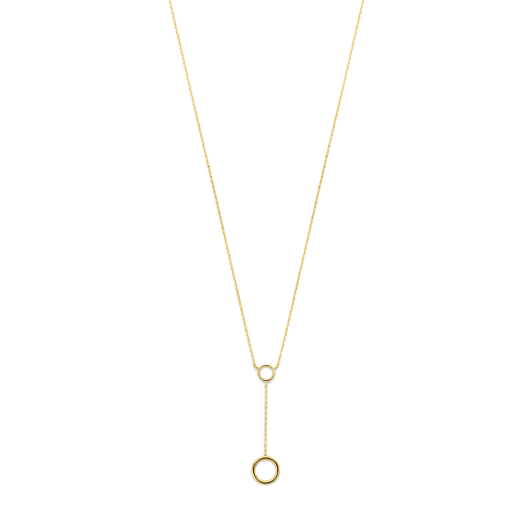 y-collier rondje 14K geelgoud