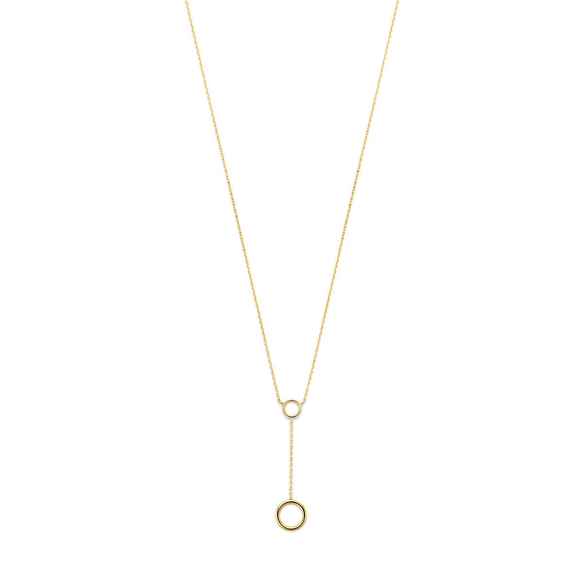 y-collier rondje 14K geelgoud