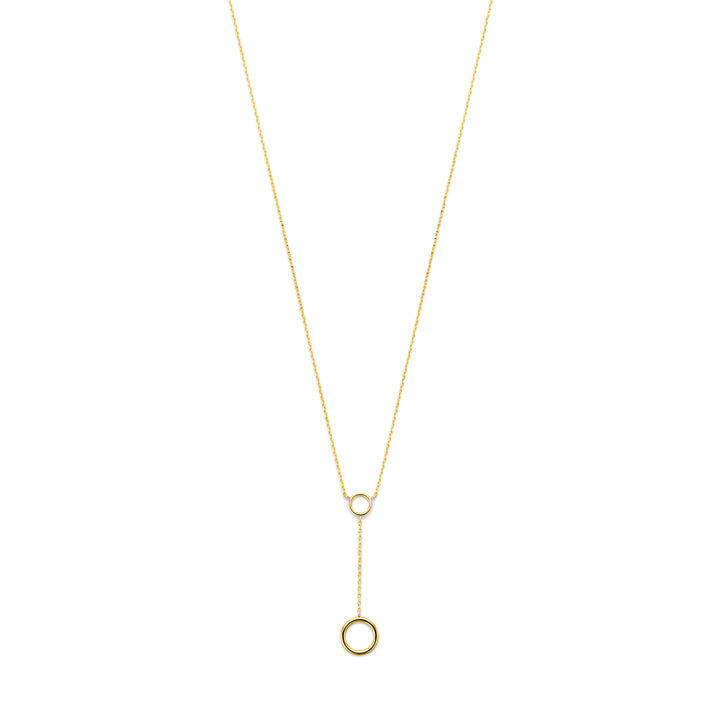 y-collier rondje 14K geelgoud