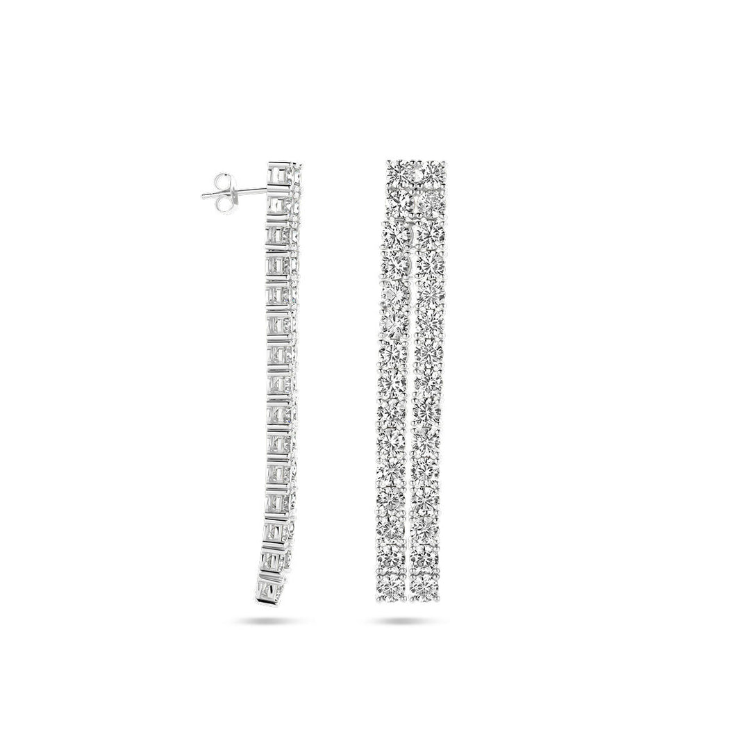 oorhangers zirkonia zilver gerhodineerd