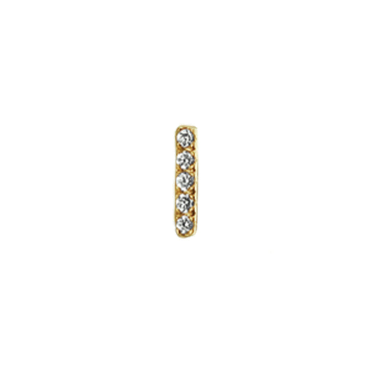 Ohrstecker Bar Diamant 0,02 ct h p1 pro Stück 14 K Gelbgold