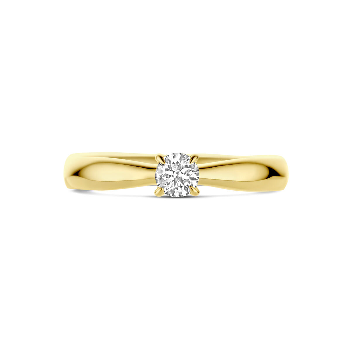 aanzoeksring diamant 0.25ct h si 14K geelgoud