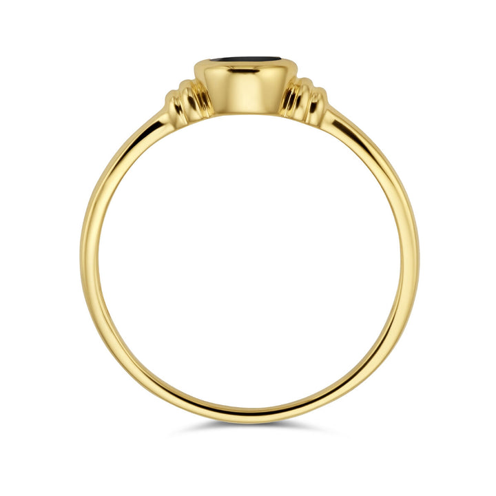 ring onyx 14K yellow gold