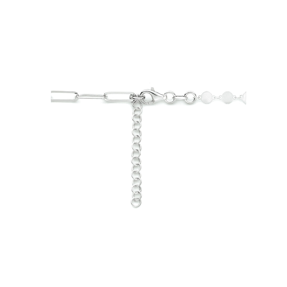 necklace hearts 40 + 4 cm silver rhodium plated