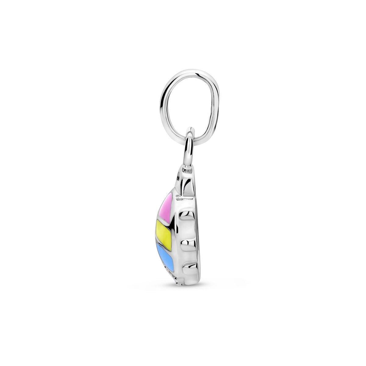 pendant ladybug zirconia silver rhodium plated