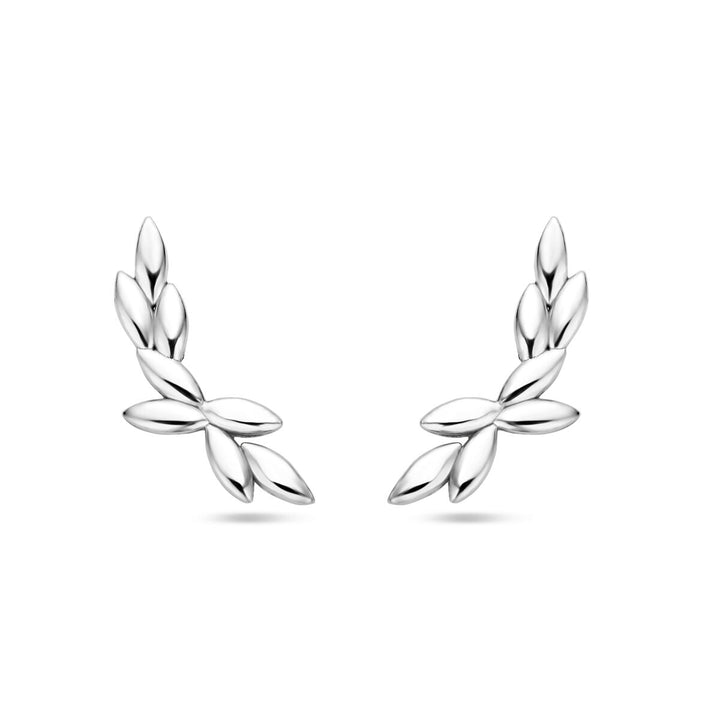 Van der Kooij Collection - stud earrings 20 mm silver rhodium plated