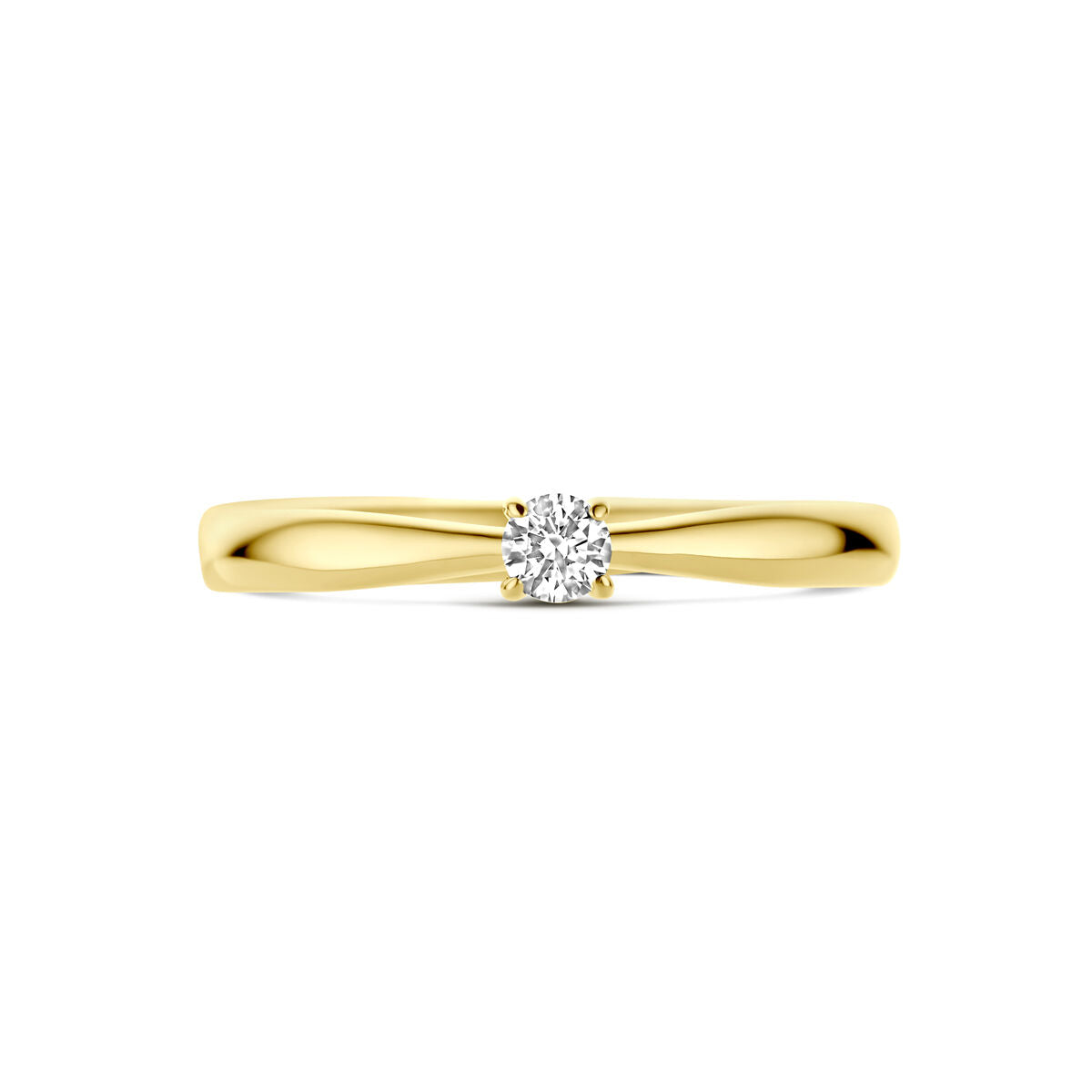 aanzoeksring diamant 0.10ct h si 14K geelgoud