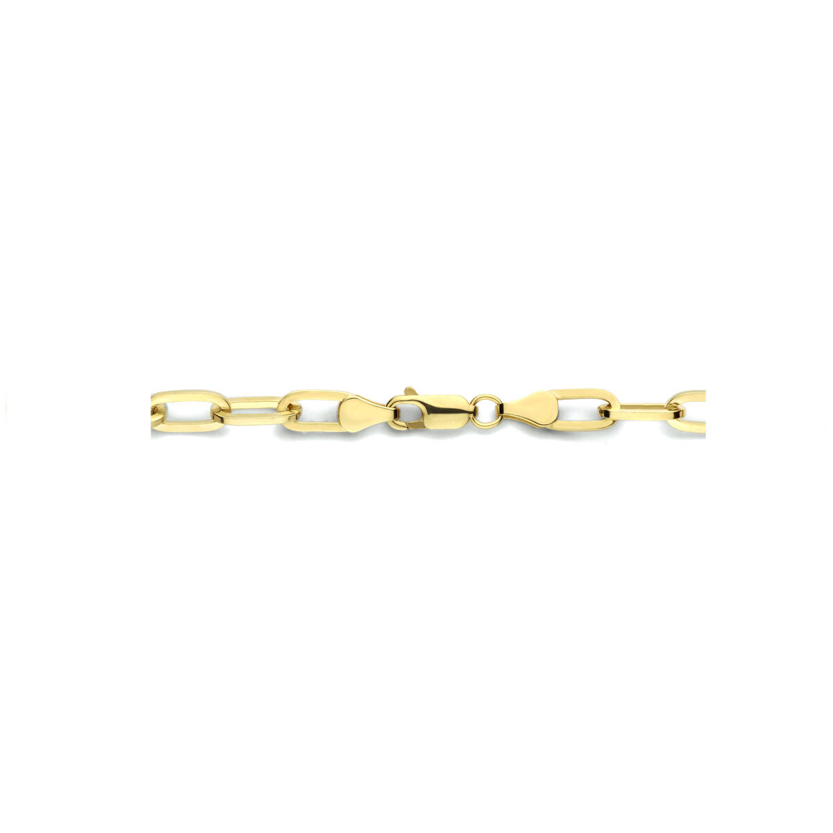 necklace paper clip flat solid 5.0 mm 45 cm Zilgold (yellow gold with silver core)