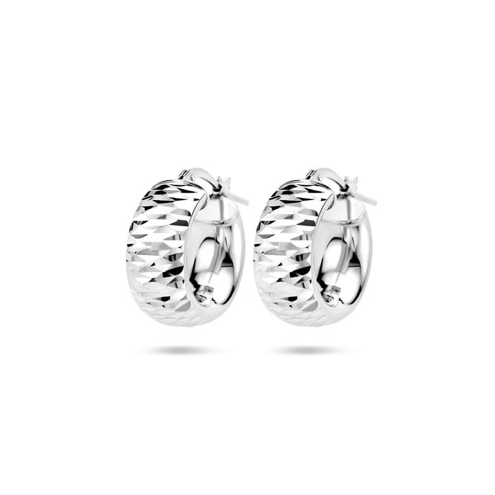 oorringen gediamanteerd zilver gerhodineerd