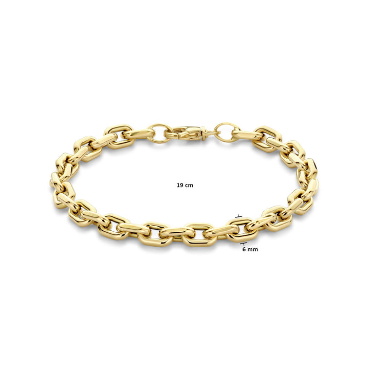 armband 6 mm 19 cm 14K geelgoud