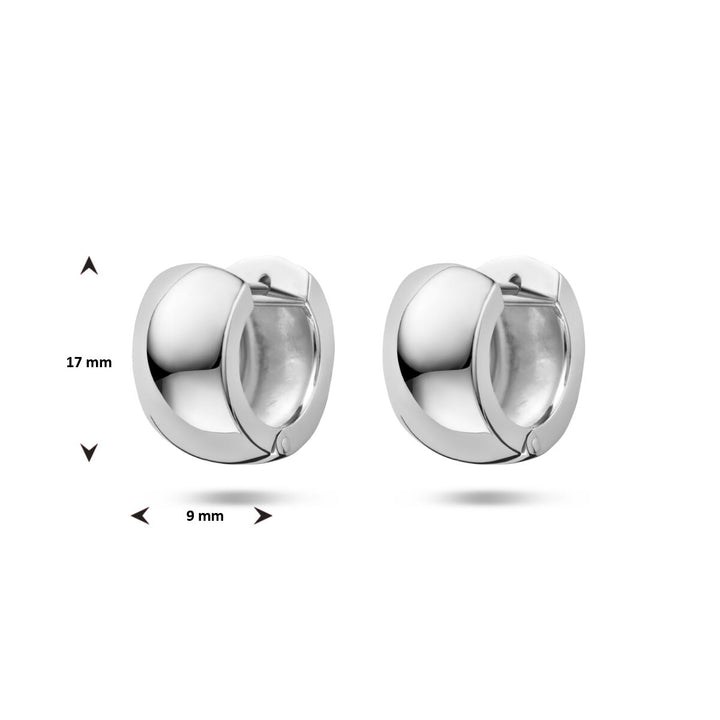 klapoorringen bol zilver gerhodineerd