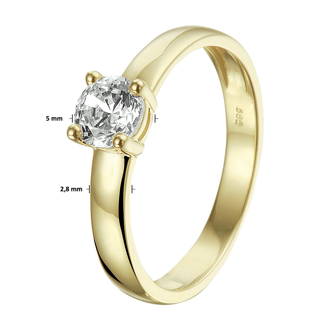 Ring Zirkonia 14K Gelbgold