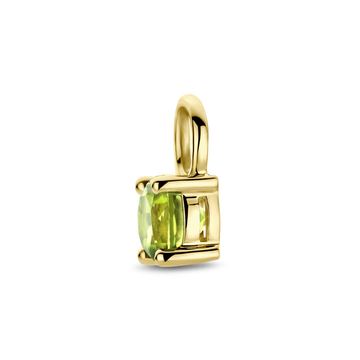 earring pendant peridot per piece 14K yellow gold