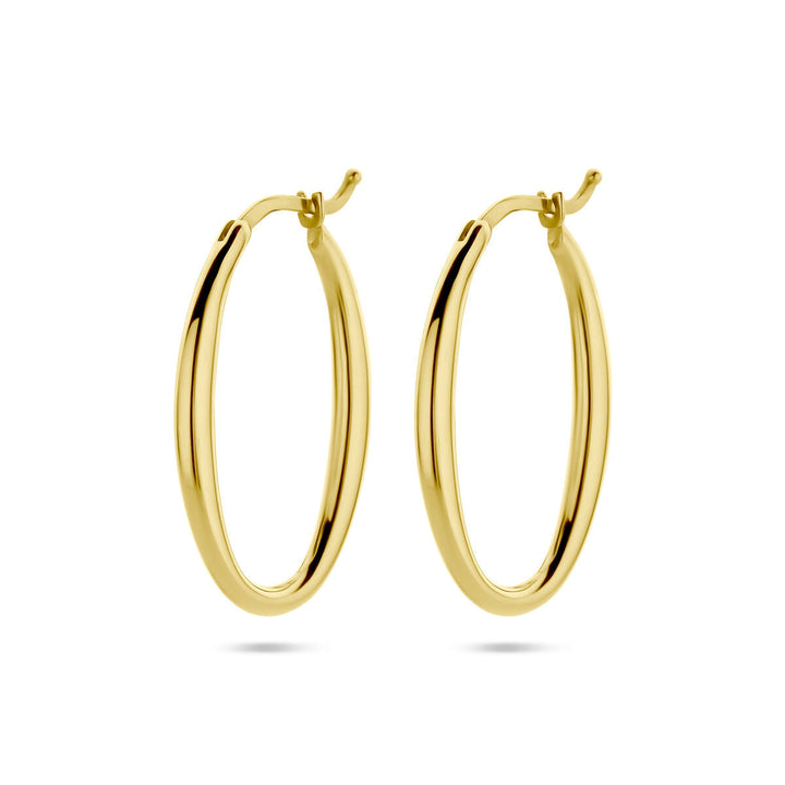 Ohrringe oval 14K Gelbgold