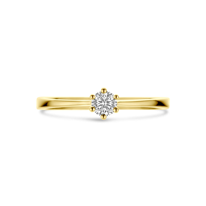 ring zirconia 14K yellow gold