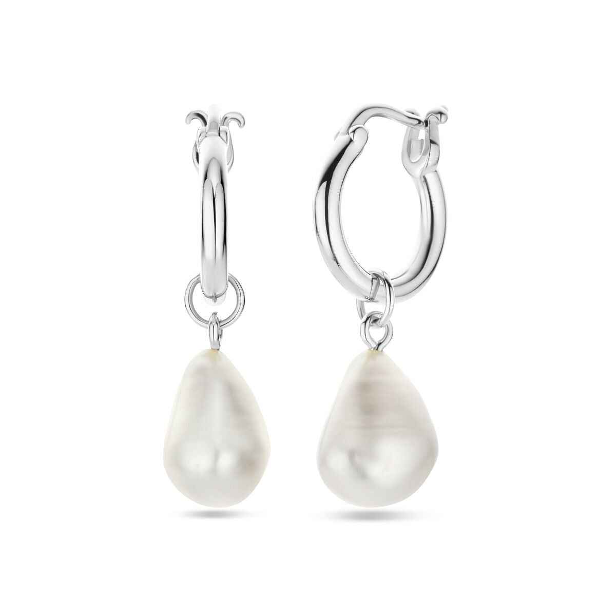 oorhangers barok parel 32 mm zilver gerhodineerd