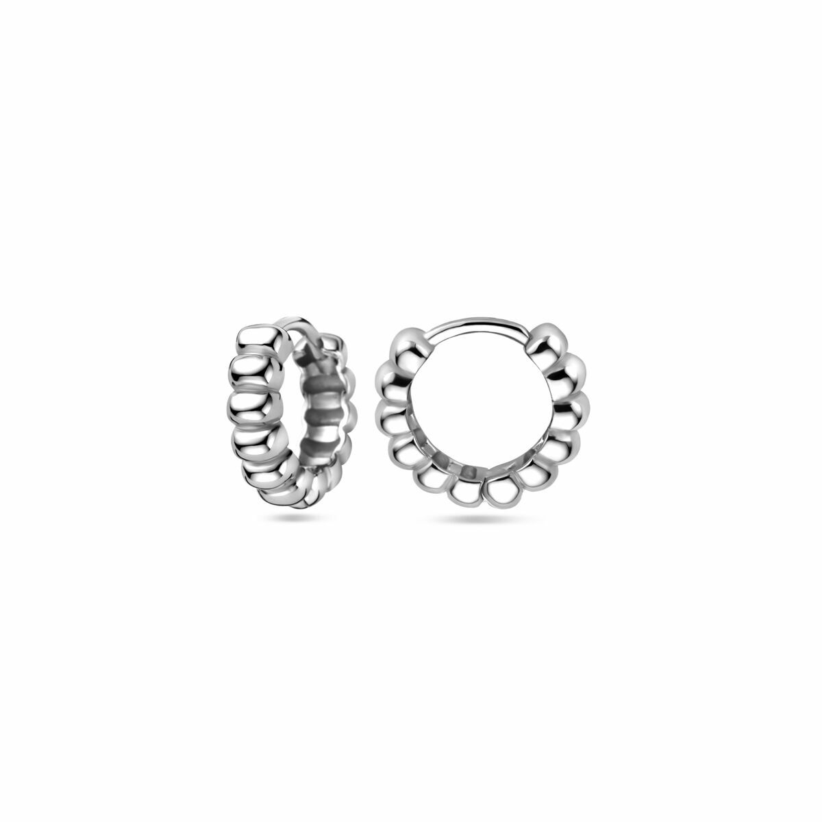 klapoorringen 12 mm zilver gerhodineerd