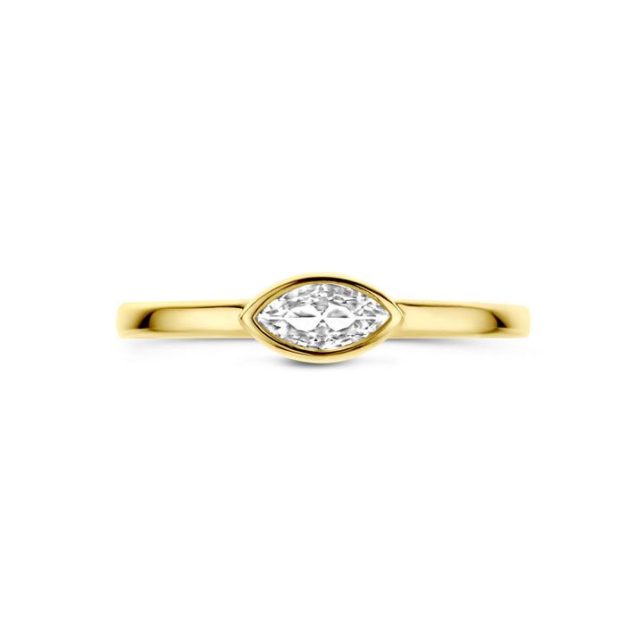 Seed ring zirkonia 14K geelgoud