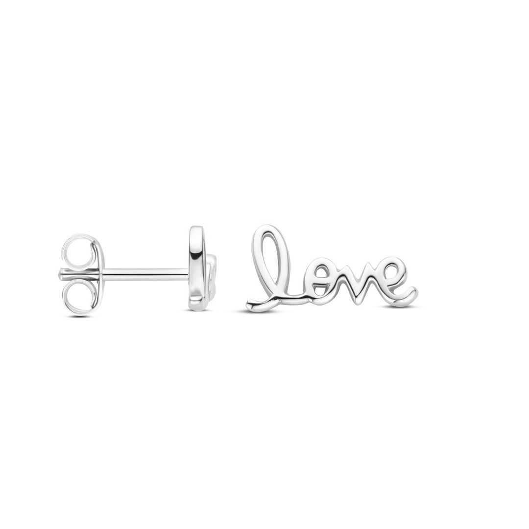 oorknoppen love 6 mm zilver gerhodineerd