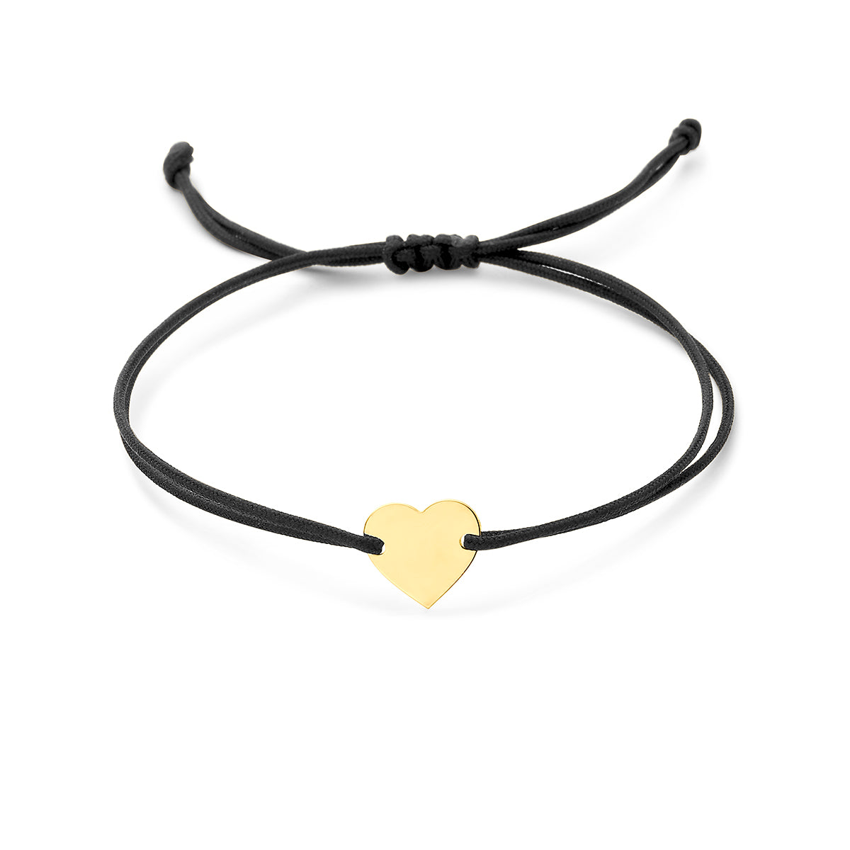 graveerarmband hartje zwart 14K goud