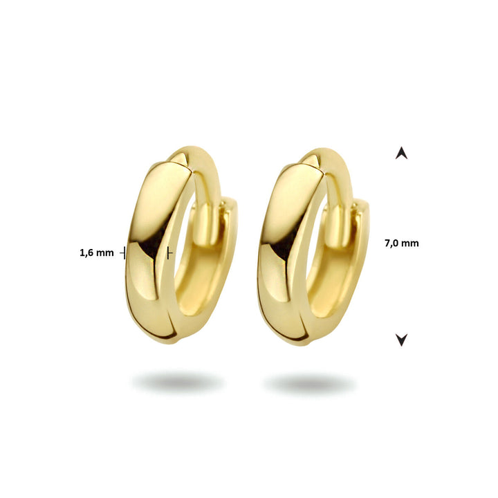 Ohrhänger 1,6 x 7,0 mm 14K Gelbgold
