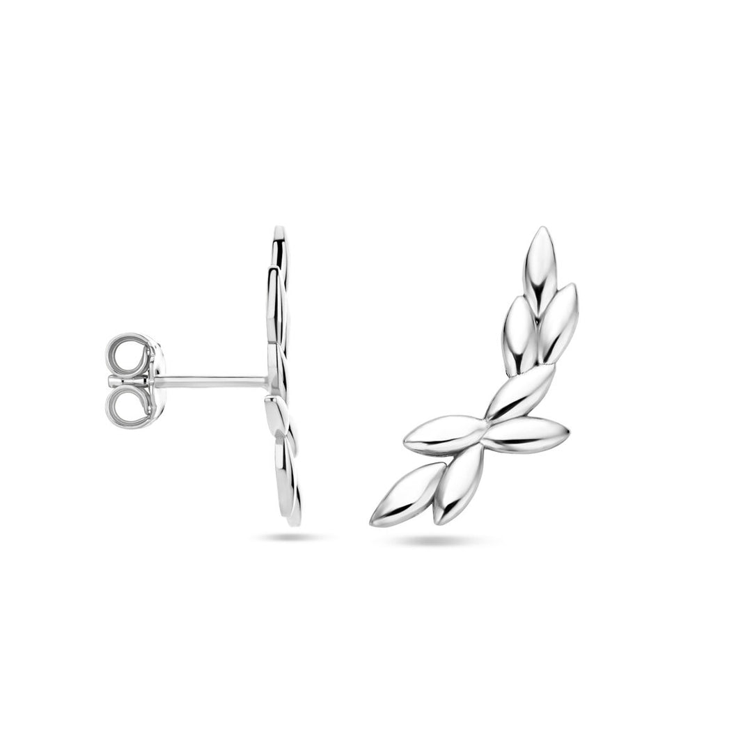 Van der Kooij Collection - stud earrings 20 mm silver rhodium plated