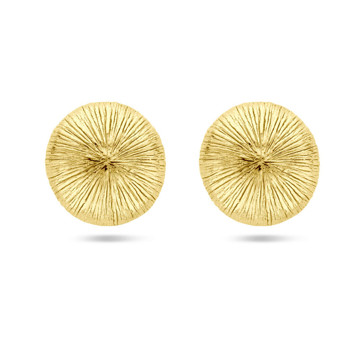 oorknoppen  25 mm 1 micron zilver verguld (geel)