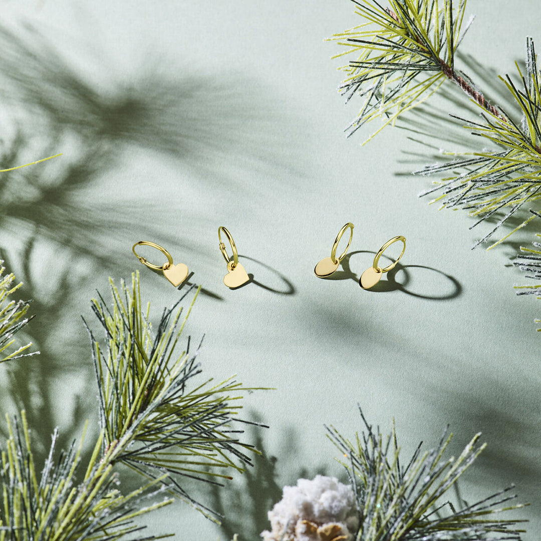 oorringen hart 14K geelgoud
