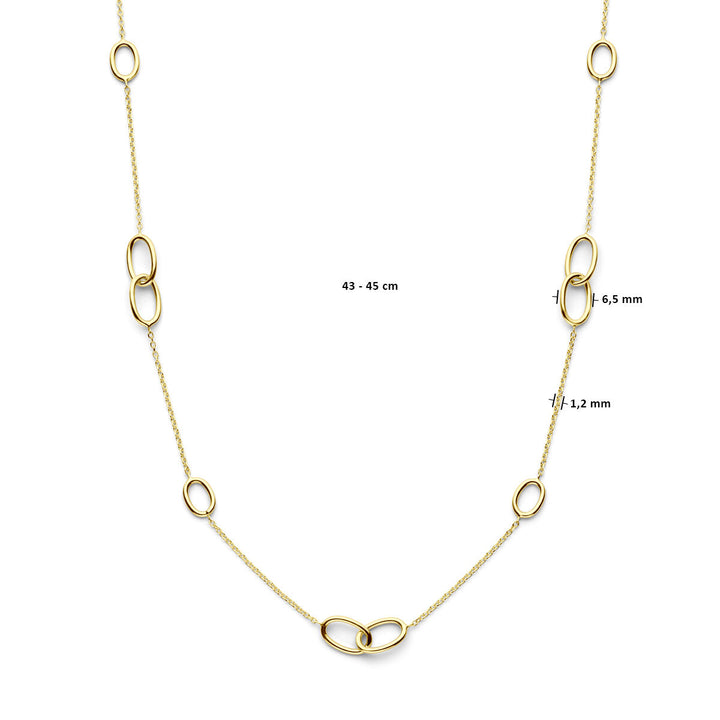 Halskette Ovale 43 - 45 cm 14K Gelbgold