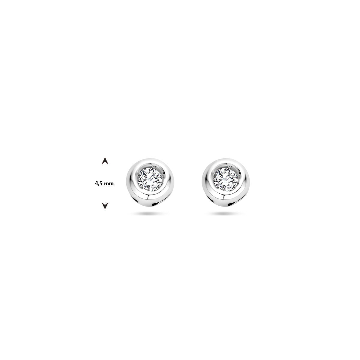 ear studs diamond 0.10 ct (2x 0.05ct) h si 14K white gold