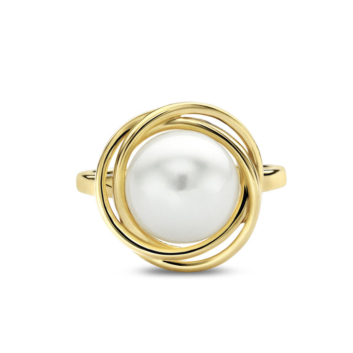 ring parel 14K geelgoud