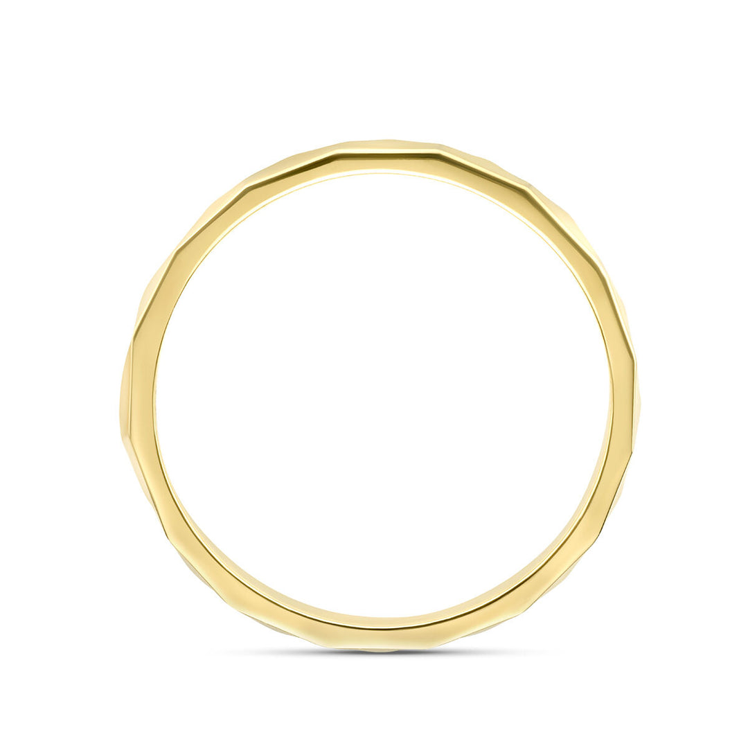 ring diamond-plated 14K yellow gold