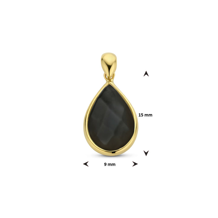 pendant onyx 14K yellow gold