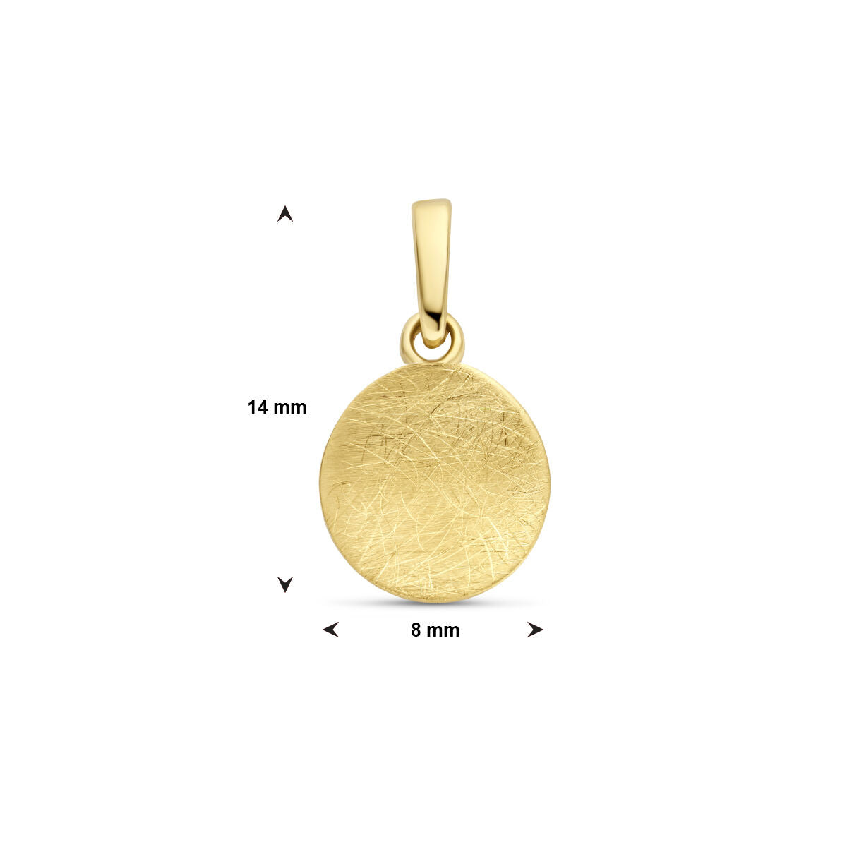 pendant scratch 14K yellow gold