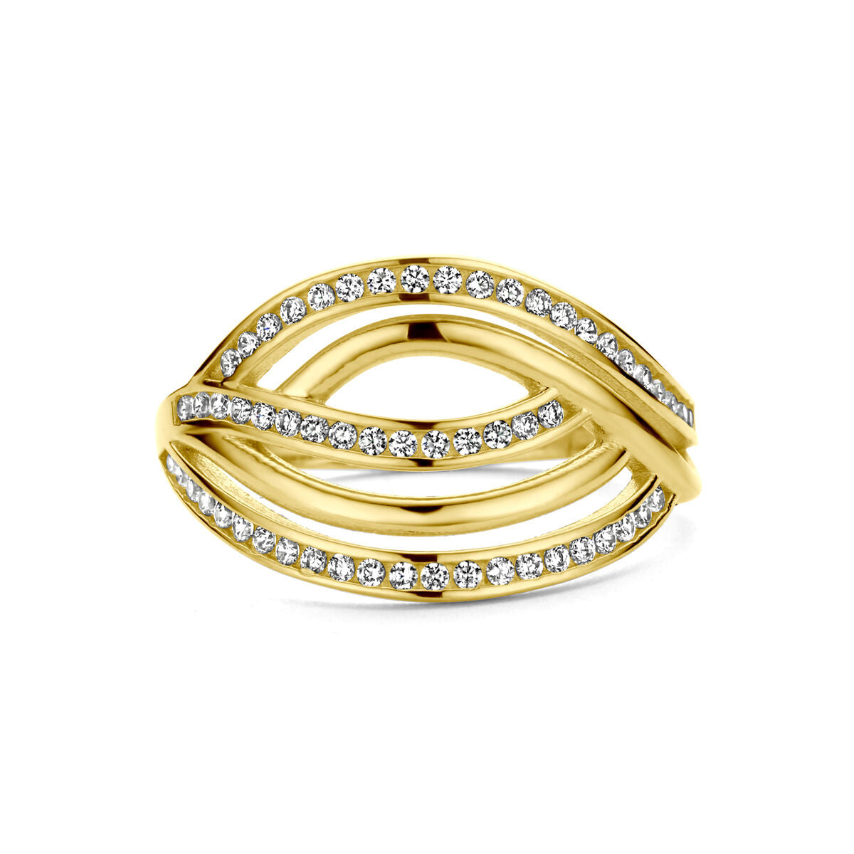 ring zirconia 14K yellow gold