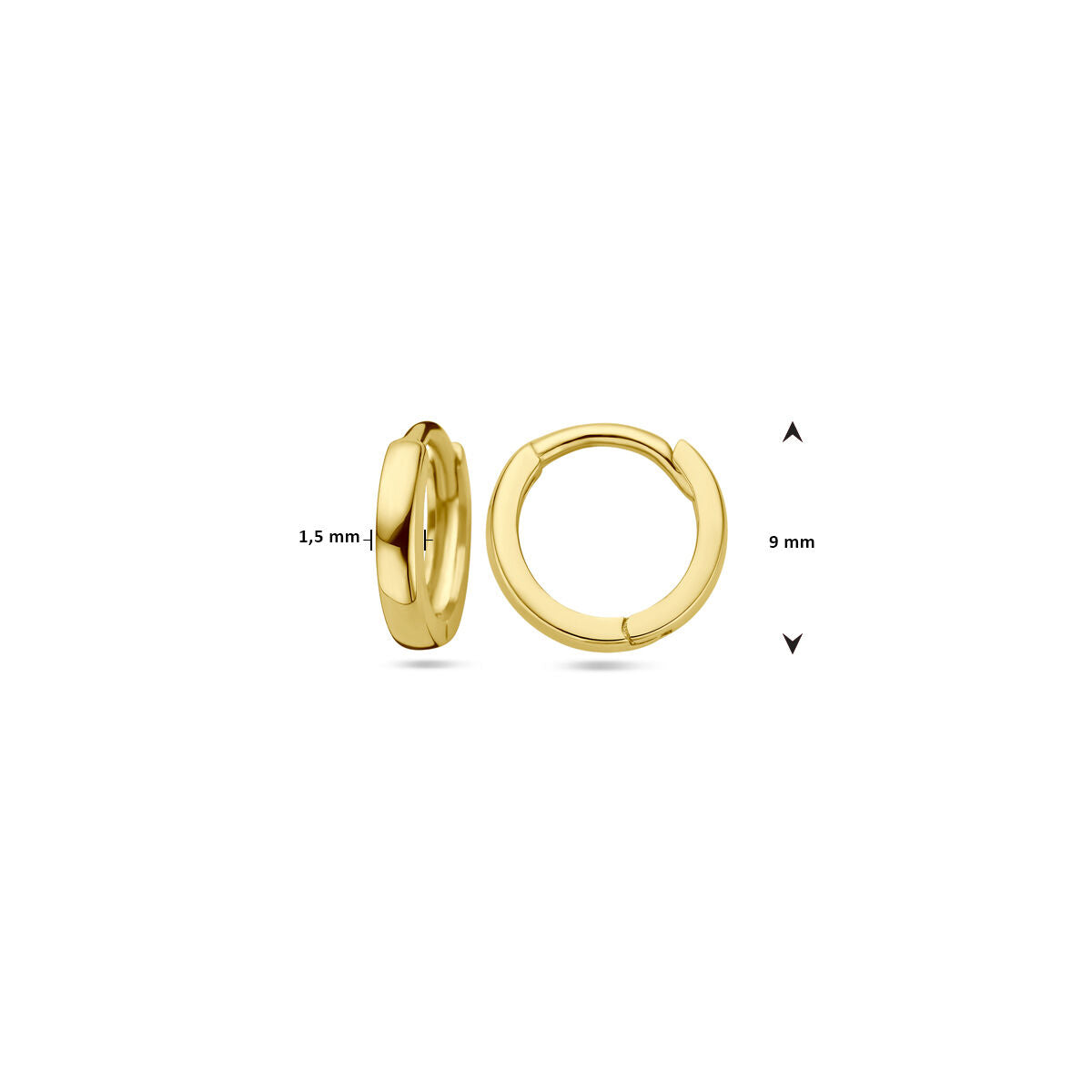 drop earrings 14K yellow gold