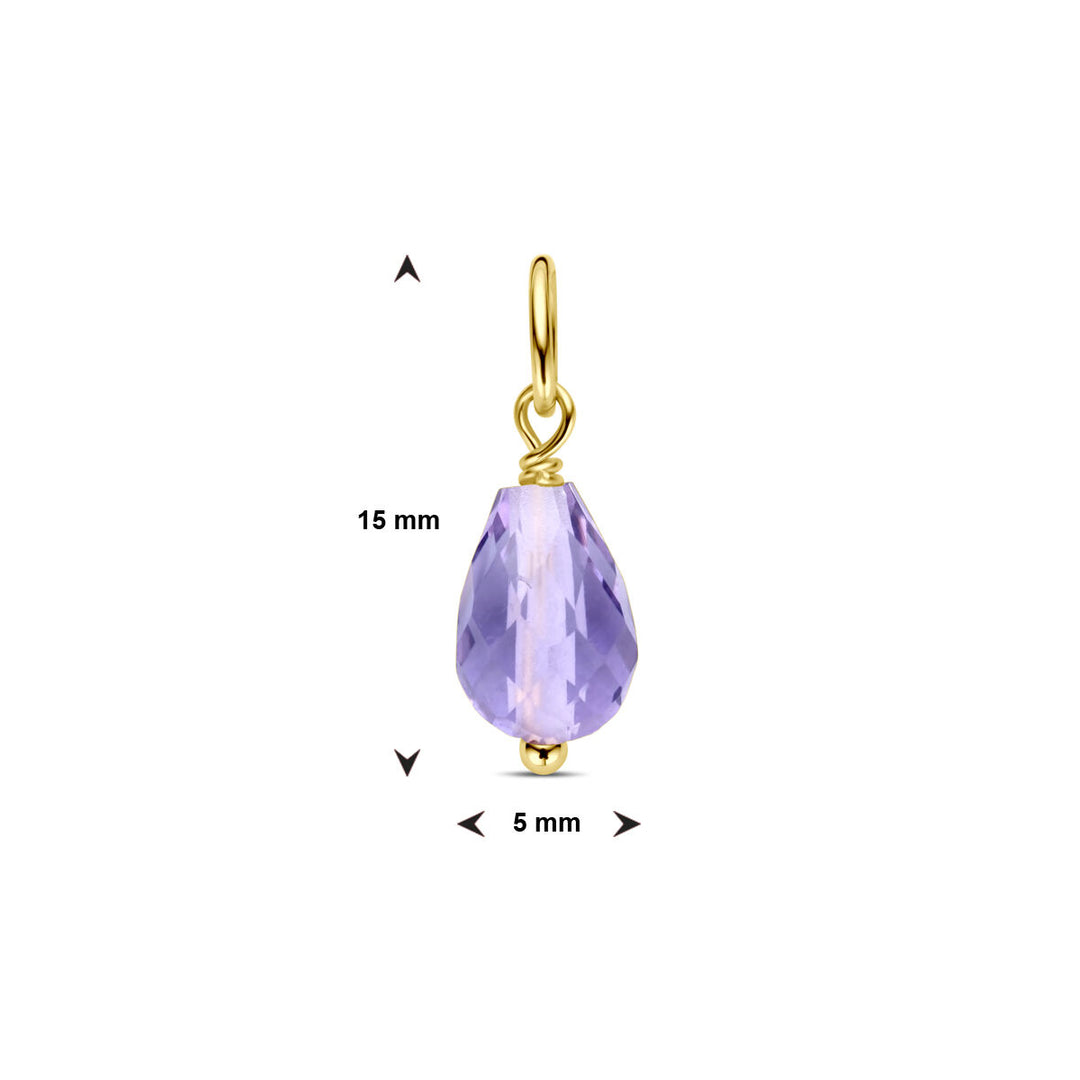 pendant amethyst 14K yellow gold