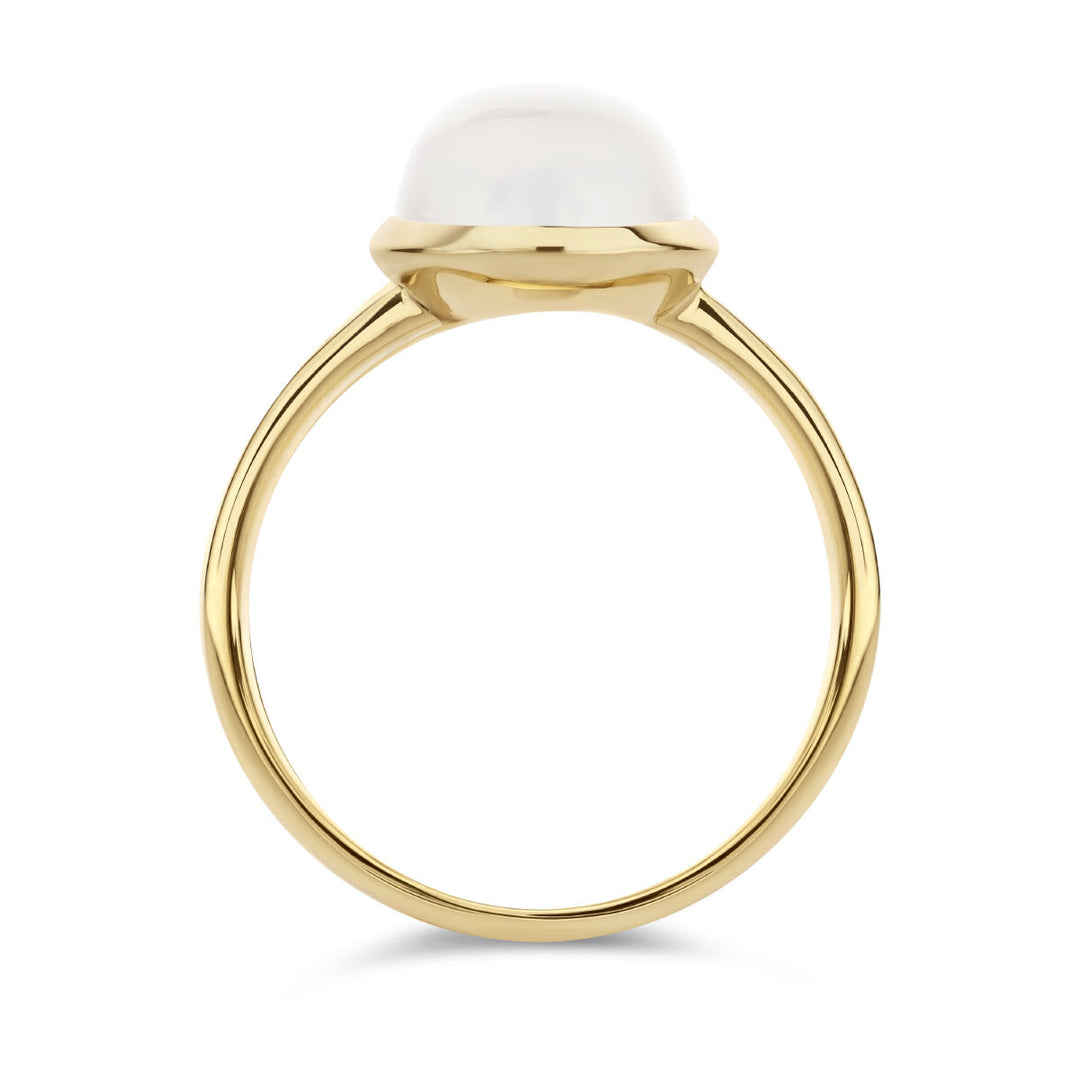 ring maansteen 14K geelgoud