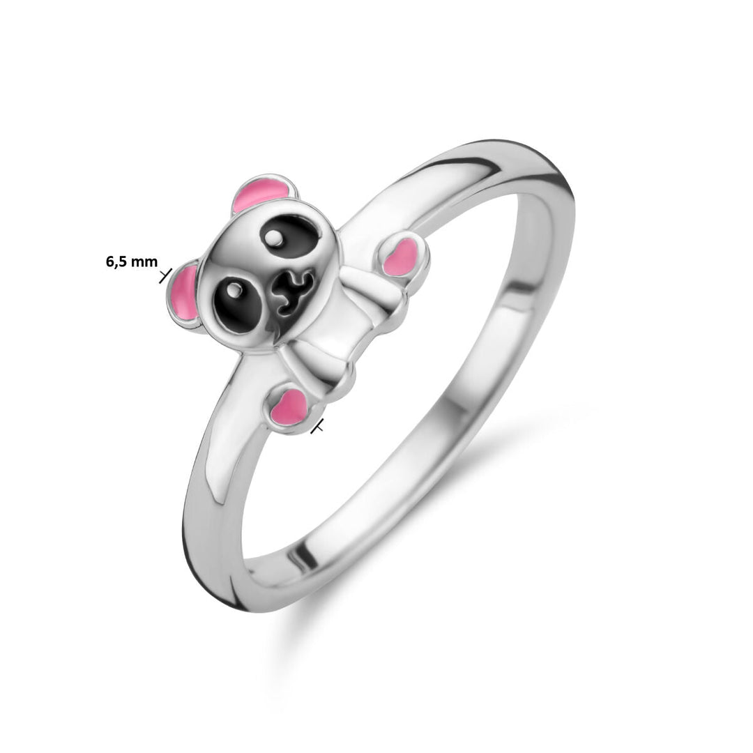 ring panda silver rhodium plated